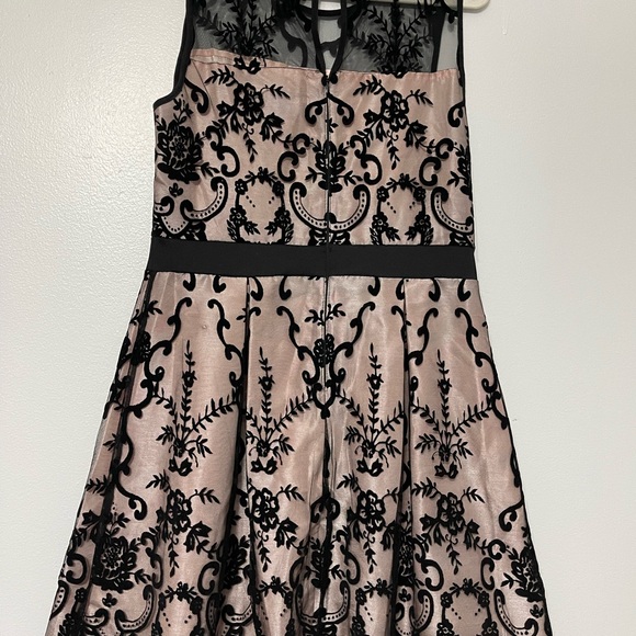 DRESSBARN ROZ & ALI Black & Blush Lace Dress - Picture 4 of 6